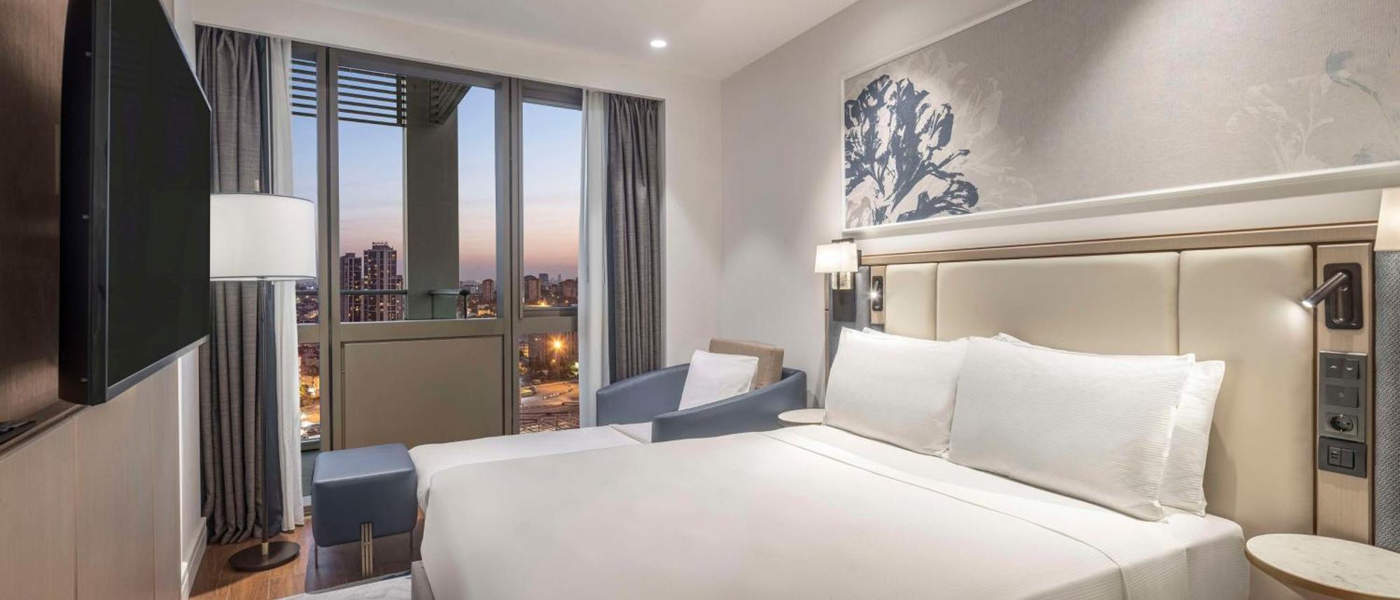伊斯坦布尔希尔顿购物中心酒店 外观 照片 A bedroom at the hotel
